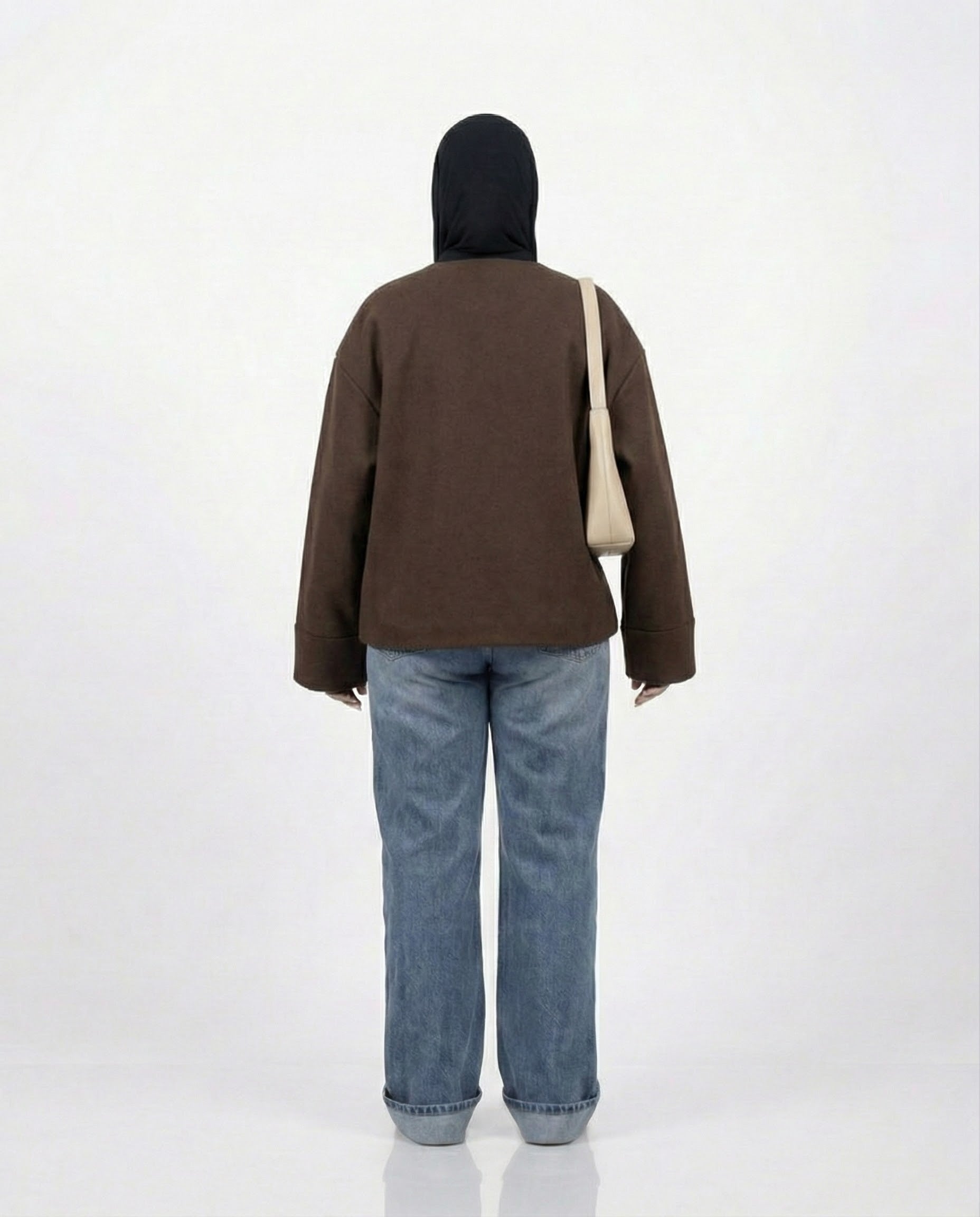 Zip-up Jacket in Brown