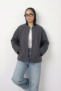 Zip-up jacket in grey