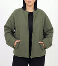 Zip-up jacket in olive